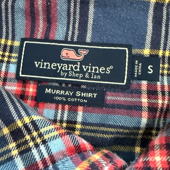 Vineyard Vines Murray Shirt Plaid Long Sleeve Button Up Flannel Men S Multicolor - Picture 4 of 7
